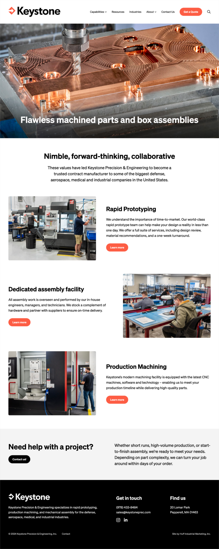 Keystone Precision & Engineering homepage